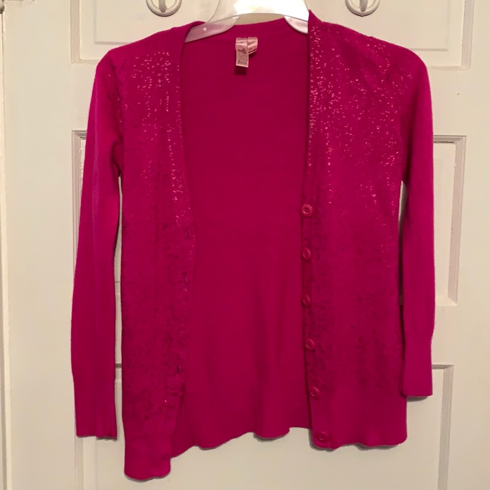 Hot Pink Dolled Up Cardigan Sz. Small